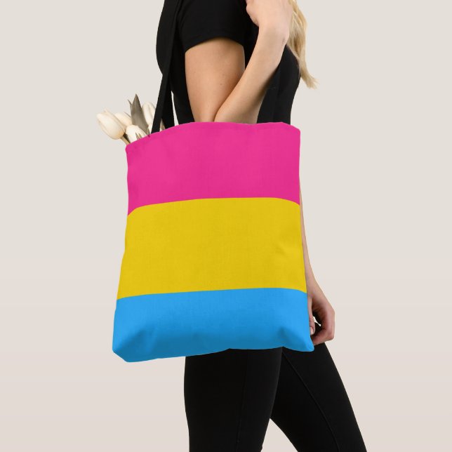 Bolsa Tote Sinalizador do Orgulho Pansexual (Close Up)