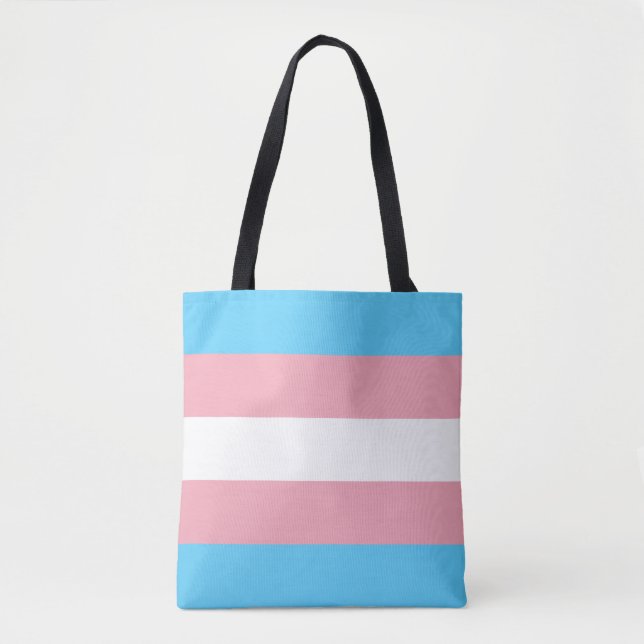 Bolsa Tote Sinalizador do Orgulho Transgênero (Frente)