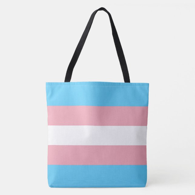 Bolsa Tote Sinalizador do Orgulho Transgênero LGBT All-Over-I (Frente)