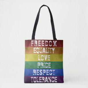 Bolsa Tote Sinalizador LGBT Orgulho Moderno do Arco-Íris