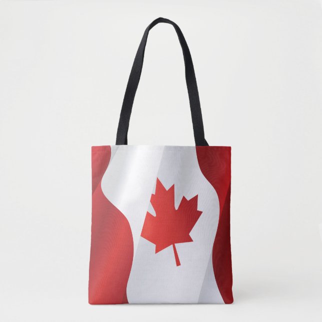 Bolsa Tote Sinalizador Maple Leaf Canada (Frente)