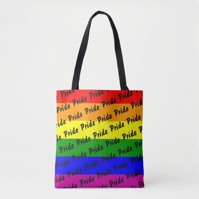 Bolsa Tote Sinalizador orgulho gay Arco-Íris (Frente)