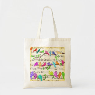 Bolsa Tote Sinfonia de Pássaros Musicais Cons - Música Mág
