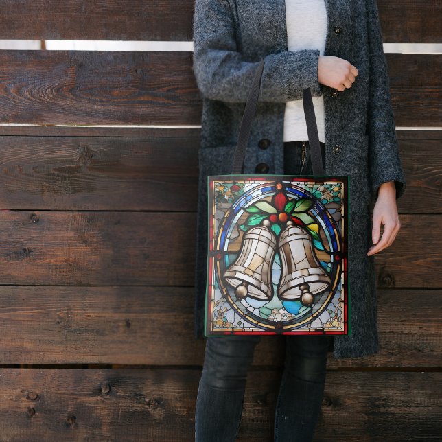 Bolsa Tote Sinos de Prata Vidro Pintado Falso (Criador carregado)