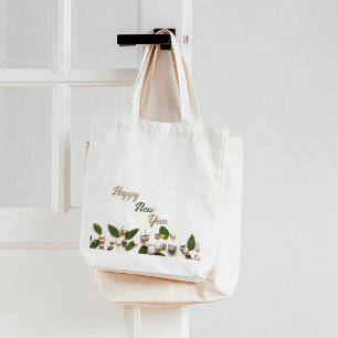 Bolsa Tote Sinos e luzes de Natal Sacos de Tote