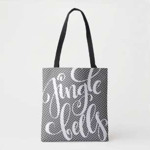 Bolsa Tote Sinos Sinos Preto Branco Xadrez Natal
