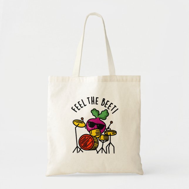 Bolsa Tote Sinta A Beterraba Engraçada, Veggie Pun (Frente)