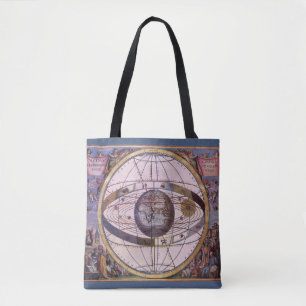 Bolsa Tote Sistema Solar Ptolomaico Antigo, Andreas Cellarius