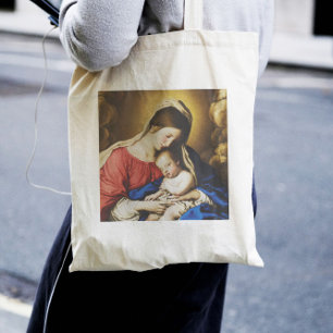 Bolsa Tote Sistine Madonna e Child Tote Bag Giovanni Salvi