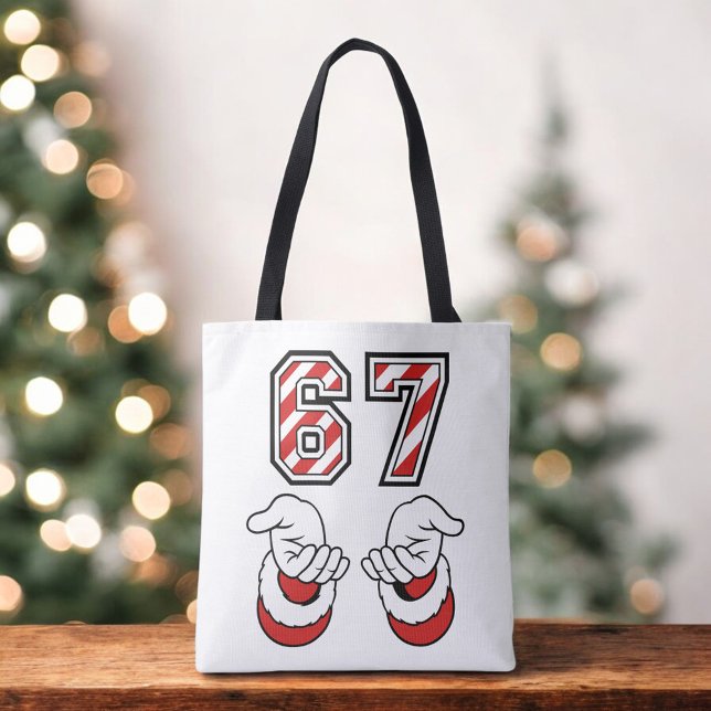 Bolsa Tote  Six Seven 67 6 7 Festive Christmas Meme Holiday (Criador carregado)
