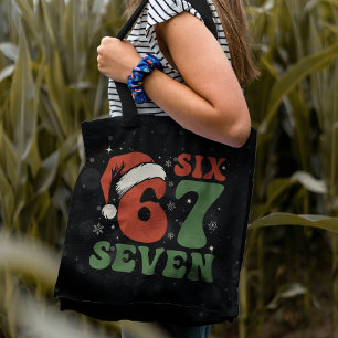 Bolsa Tote Six Seven 67 Chapéu Divertido de Papai Noel Natal