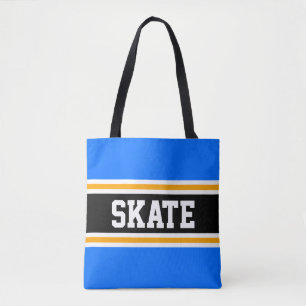 Bolsa Tote SKATE Atlítico Brilhante Azul Preto - Listras Amar