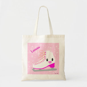 Bolsa Tote Skate De Gelo Gelado Personalizado Kawaii Pink