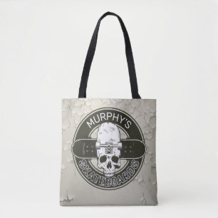 Bolsa Tote Skate de Skull Skateboarding do NOME DA PÁGINA Pe