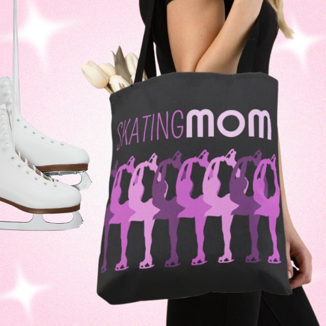Bolsa Tote Skating MOM figure skating Synchronized Group (Criador carregado)