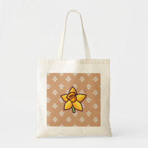 Bolsa Tote SKAYMARTS   Marrom Boho Floral design Tote Bag