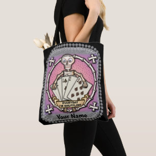 Bolsa Tote Skeleton Gambler Poker toker saco