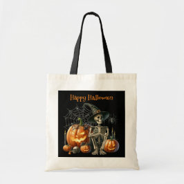 Bolsa Tote Skeleton Pumpkins Halloween Tote Bag
