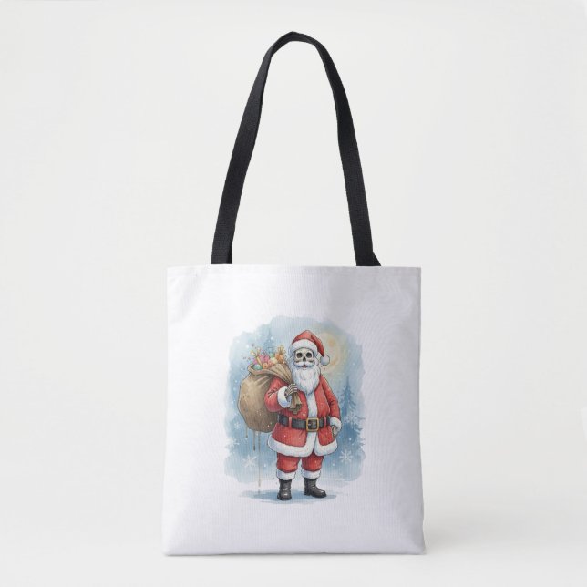 Bolsa Tote Skeleton Santa Claus (Frente)