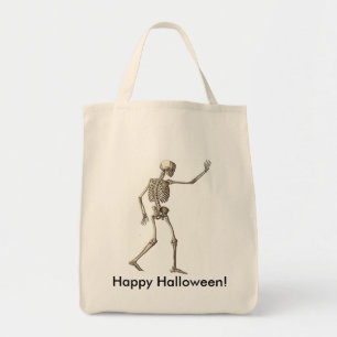 Bolsa Tote Skeleton Waving Bag