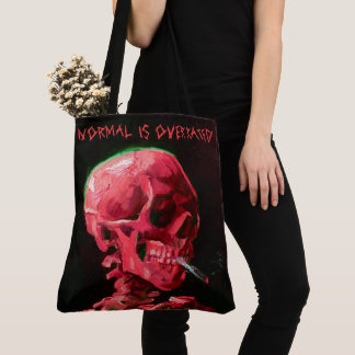 Bolsa Tote Skeleton with Burning Cigarette by Van Gogh