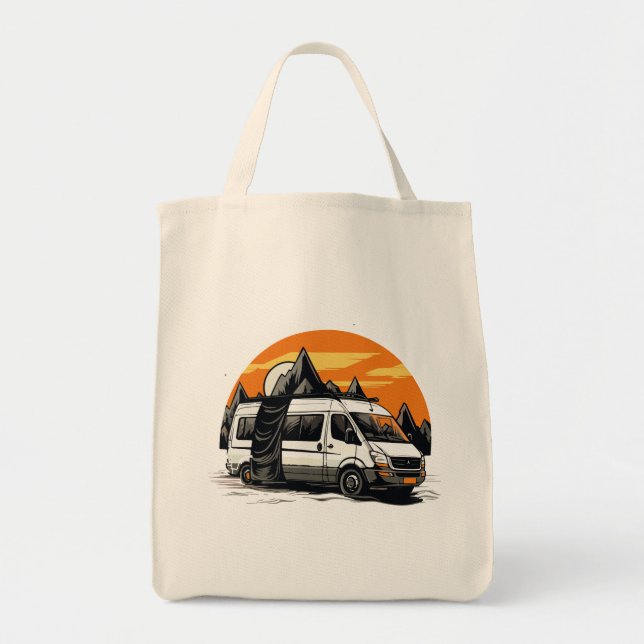 Bolsa Tote sketchy minimalist camper travel (Frente)