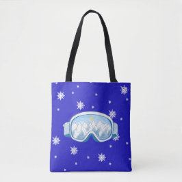 Bolsa Tote Ski Goggles Snowflake Dance