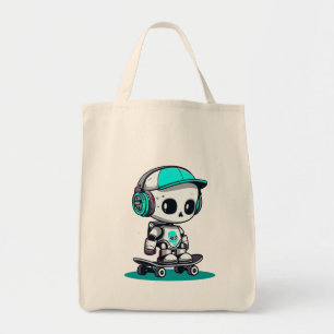 Bolsa Tote SkullBot do skate