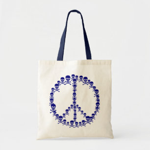 Bolsa Tote Skully Peace Sign