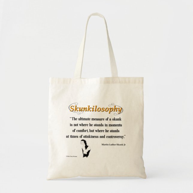 Bolsa Tote Skunkilosofia - Sabedoria Skunk (Frente)