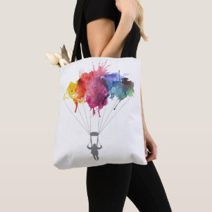 Bolsa Tote Skydiver, pára-quedas. Esporte de Skydiving. Salt