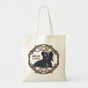 Bolsa Tote Skye Terrier in Celtic Knotwork - Buchanan Tartan