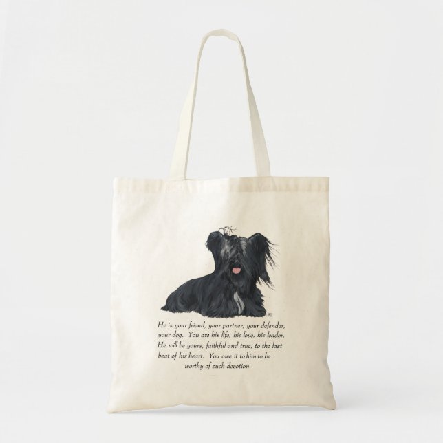 Bolsa Tote Skye Terrier MALE Keepsaname (Frente)