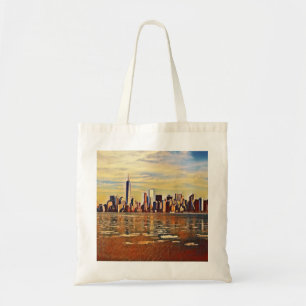 Bolsa Tote Skyline abstrato Nova York