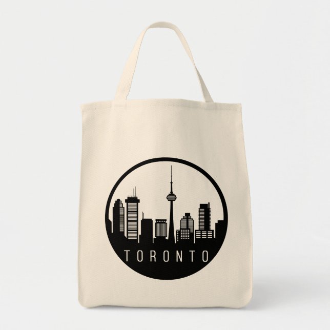 Bolsa Tote Skyline Cidade de Toronto (Frente)