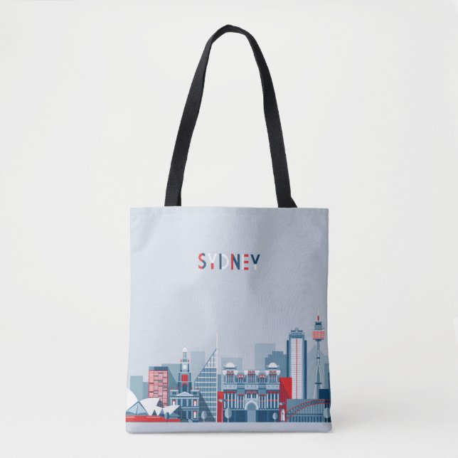 Bolsa Tote Skyline da cidade de Sydney Austrália (Frente)