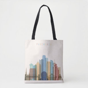 Bolsa Tote Skyline da cidade de Vancôver, Canadá  