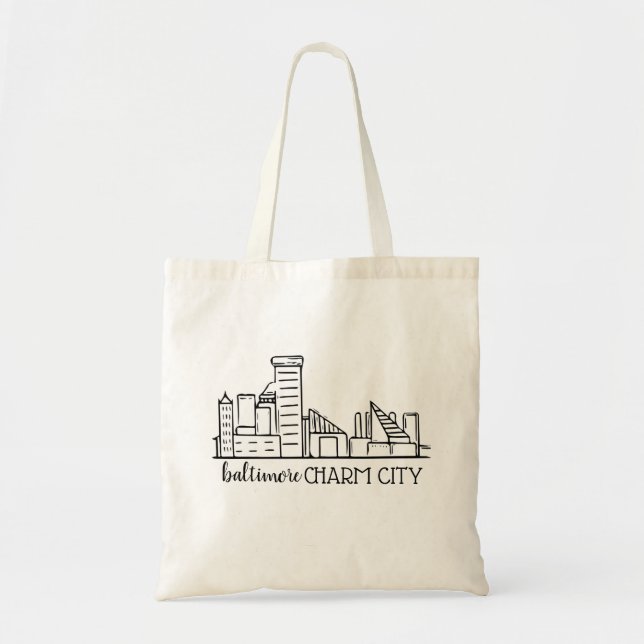 Bolsa Tote Skyline de Baltimore (Frente)