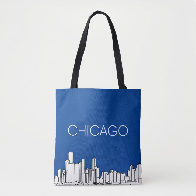 Bolsa Tote Skyline de Chicago (Frente)