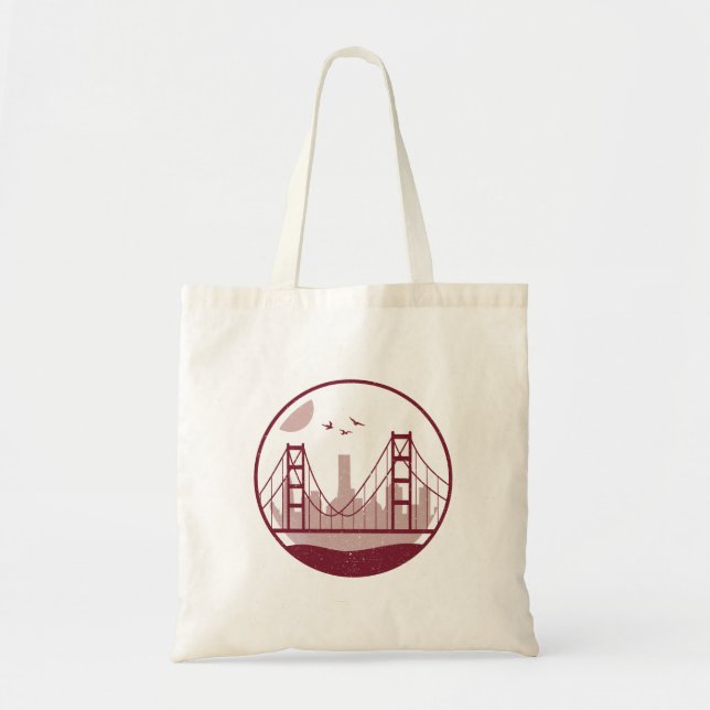 Bolsa Tote Skyline de golden gate bridge (Frente)