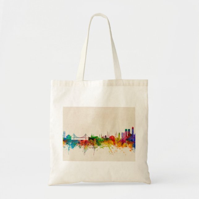 Bolsa Tote Skyline de Istambul Turquia (Frente)