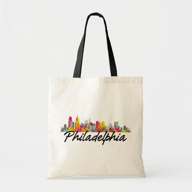 Bolsa Tote Skyline de Philadelphfia Pensilvânia (Frente)