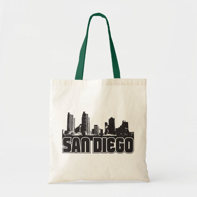 Bolsa Tote Skyline de San Diego (Frente)