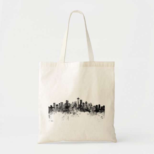 Bolsa Tote Skyline de Seattle Washington (Frente)