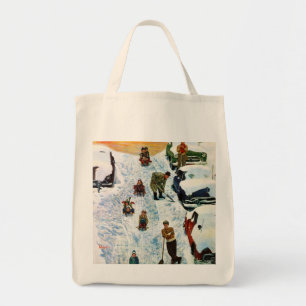 Bolsa Tote Sledding e escavar para fora