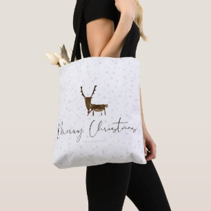 Bolsa Tote SlipperyJoe Merry Christmas rendeer red-nose