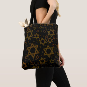 Bolsa Tote SlipperyJoe's Hanukkah-temático Estrela David artí
