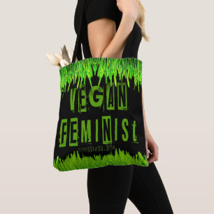 Bolsa Tote SlipperyJoe's vegan feminista chamativa br
