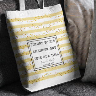 Bolsa Tote Slogan da Faculdade de Oferta de Formando de Gradu
