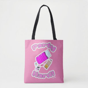 Bolsa Tote Slogan de Duro de festa do Slumber Joy